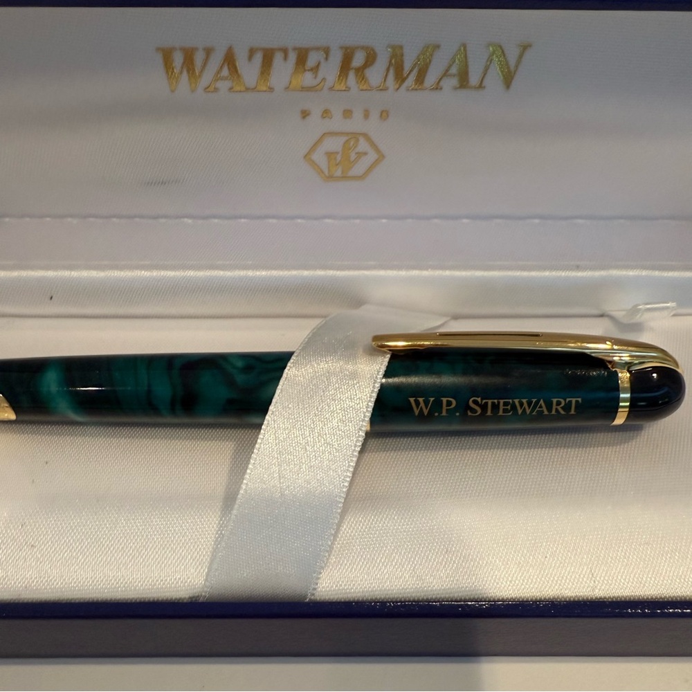 NIB Waterman Green and Gold